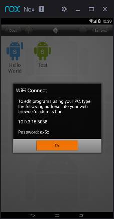 Настройка WiFi-соединения c  DroidScript IDE